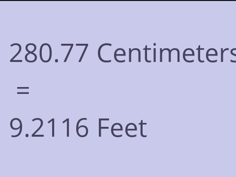 280.77 CM TO FEET