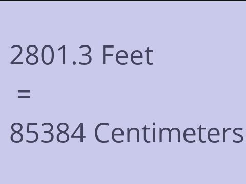 2801.3 FEET TO CM