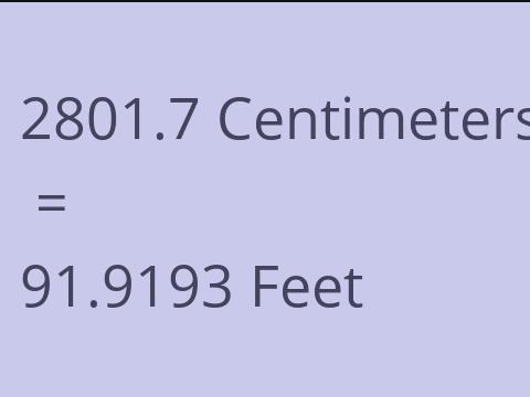 2801.7 CM TO FEET