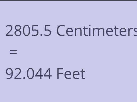 2805.5 CM TO FEET