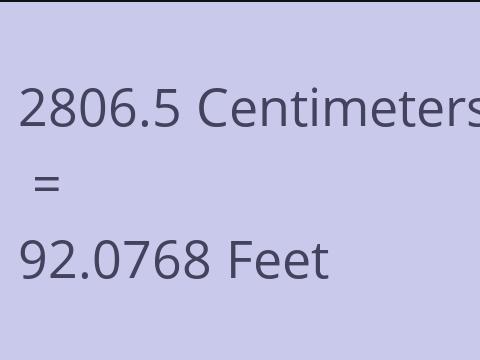 2806.5 CM TO FEET