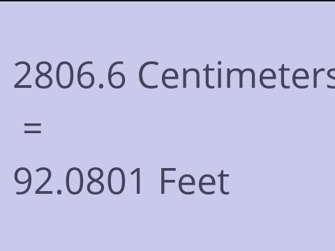 2806.6 CM TO FEET