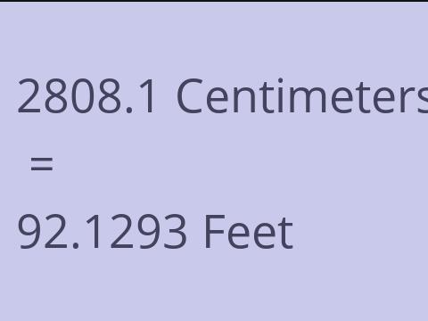 2808.1 CM TO FEET