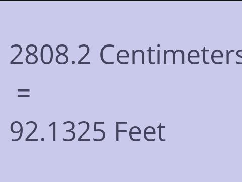 2808.2 CM TO FEET