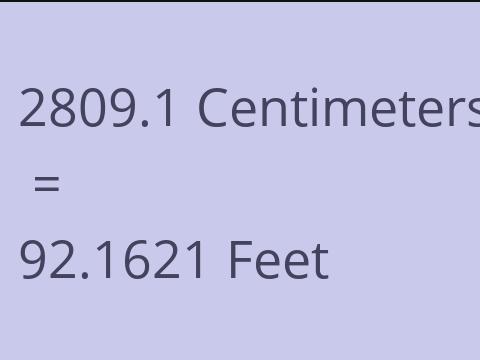 2809.1 CM TO FEET