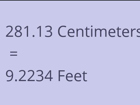 281.13 CM TO FEET