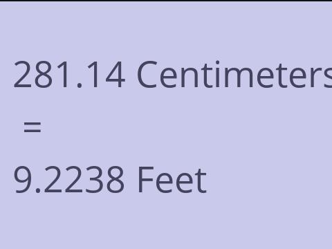 281.14 CM TO FEET