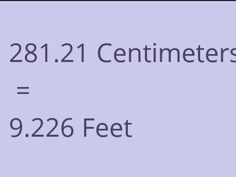 281.21 CM TO FEET