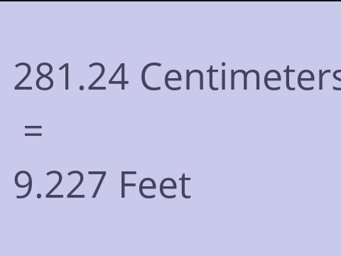 281.24 CM TO FEET