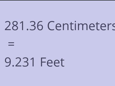 281.36 CM TO FEET