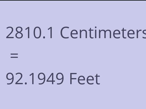 2810.1 CM TO FEET