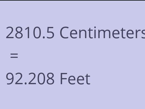 2810.5 CM TO FEET