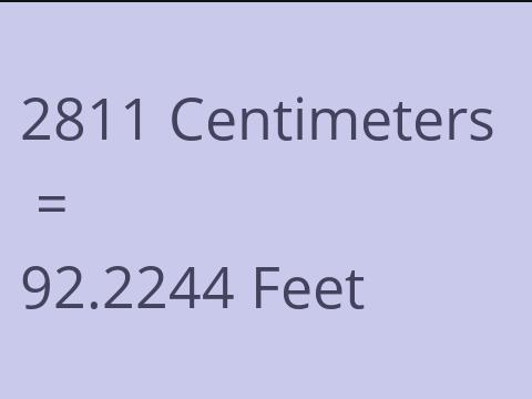 2811 CM TO FEET