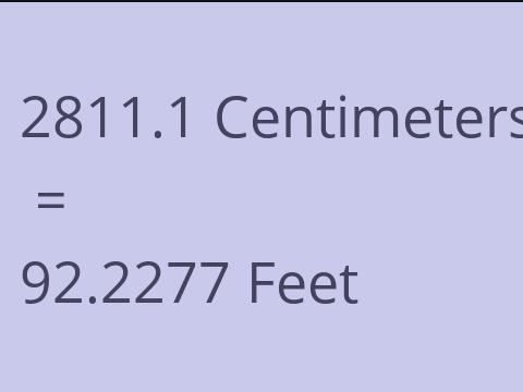 2811.1 CM TO FEET