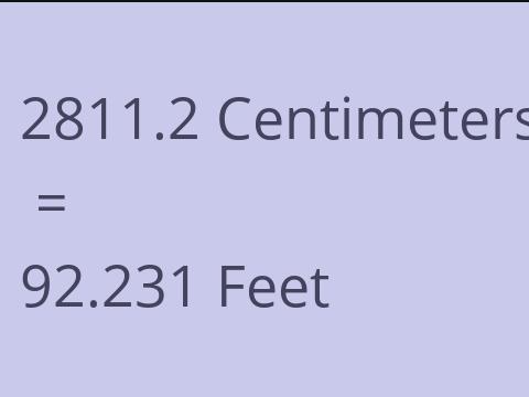 2811.2 CM TO FEET