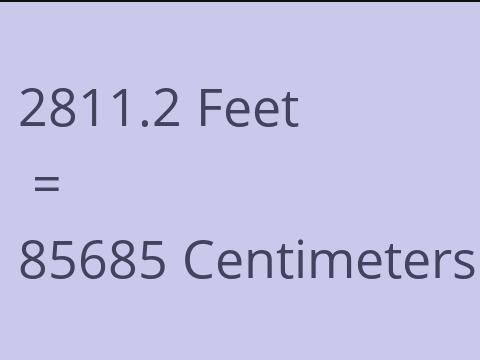 2811.2 FEET TO CM