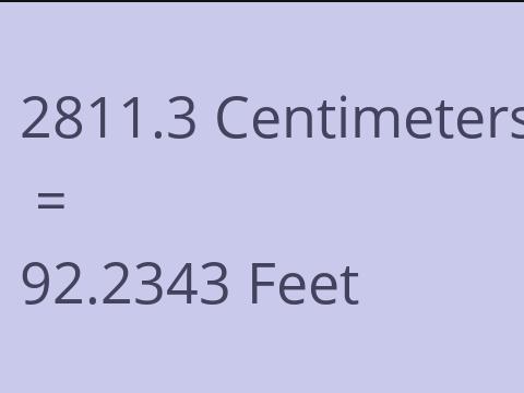 2811.3 CM TO FEET