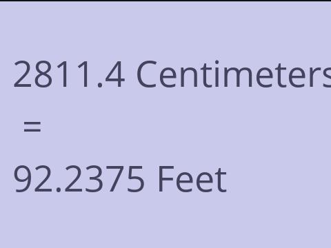 2811.4 CM TO FEET