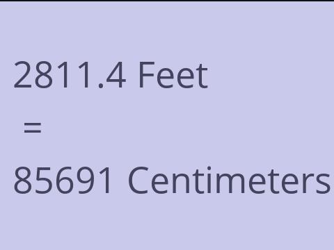2811.4 FEET TO CM