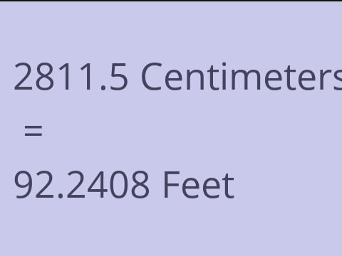 2811.5 CM TO FEET