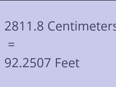 2811.8 CM TO FEET
