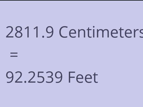 2811.9 CM TO FEET