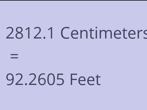 2812.1 CM TO FEET