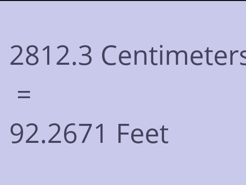 2812.3 CM TO FEET