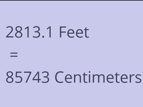 2813.1 FEET TO CM