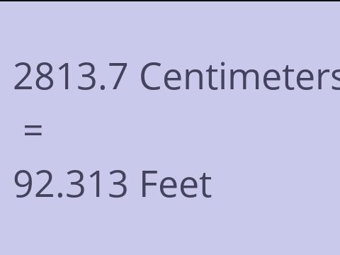 2813.7 CM TO FEET