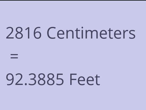 2816 CM TO FEET