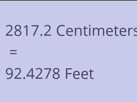 2817.2 CM TO FEET