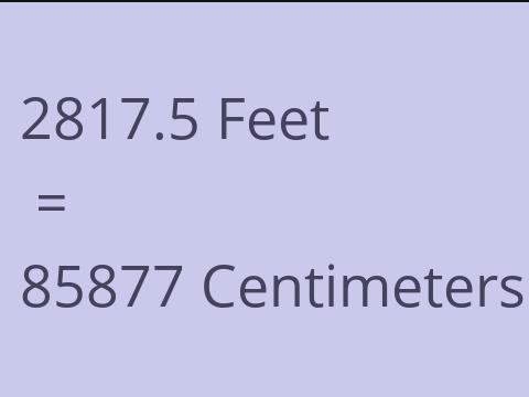 2817.5 FEET TO CM