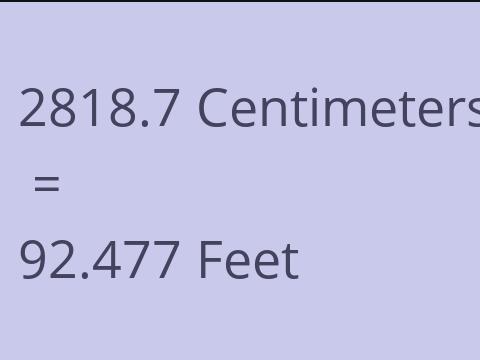 2818.7 CM TO FEET