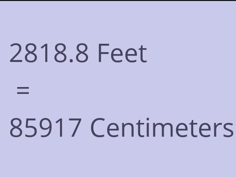 2818.8 FEET TO CM
