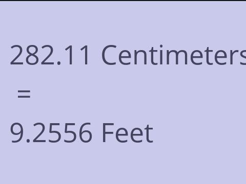 282.11 CM TO FEET