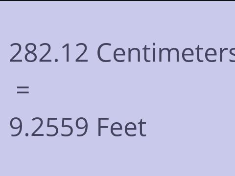 282.12 CM TO FEET