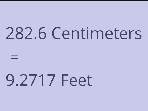 282.6 CM TO FEET