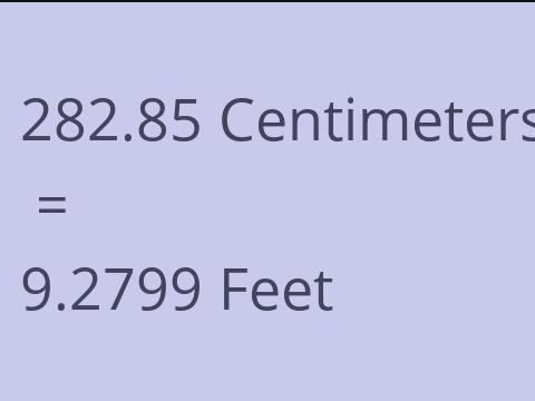 282.85 CM TO FEET