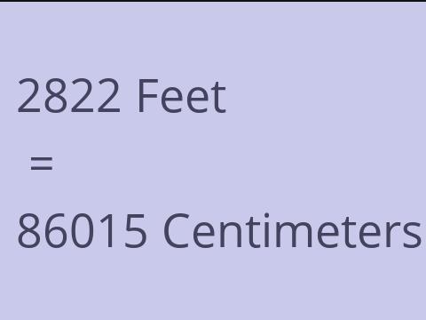 2822 FEET TO CM