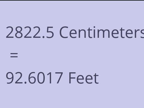 2822.5 CM TO FEET