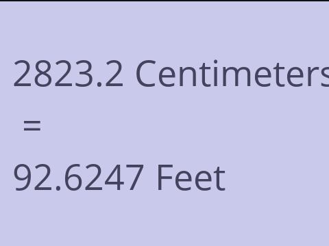 2823.2 CM TO FEET