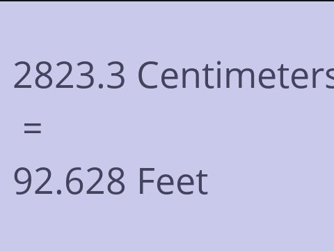 2823.3 CM TO FEET