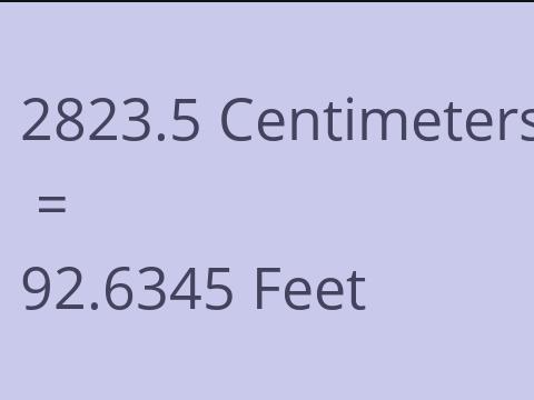2823.5 CM TO FEET
