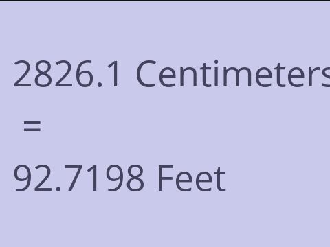 2826.1 CM TO FEET