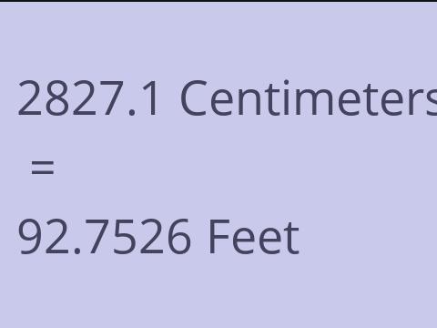 2827.1 CM TO FEET