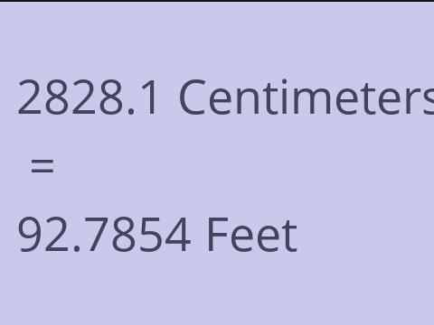 2828.1 CM TO FEET
