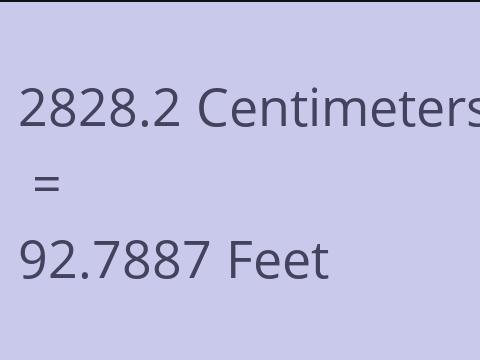 2828.2 CM TO FEET