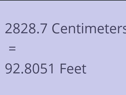 2828.7 CM TO FEET
