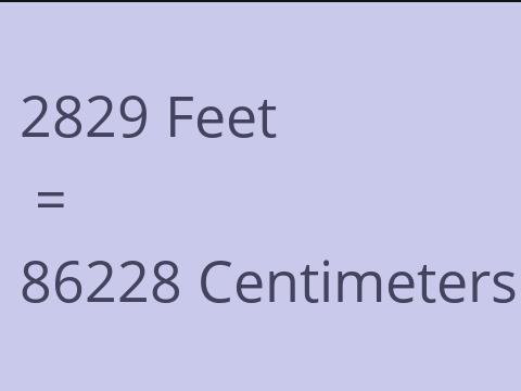 2829 FEET TO CM